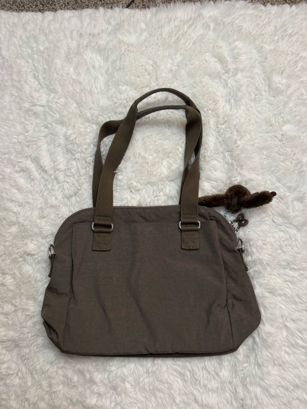 Kipling Taupe Everyday Nylon Tote with Monkey Charm - Picture 3 of 16